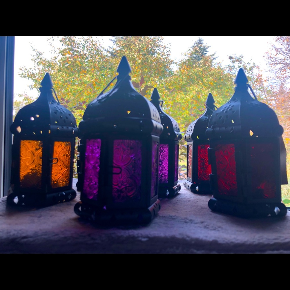 Set of 6 Moroccan mini lanterns